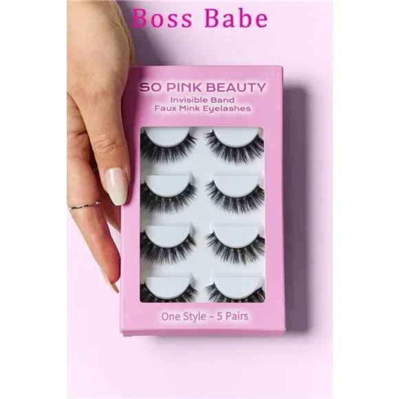 SO PINK BEAUTY Faux Mink Eyelashes 5 Pairs - Picture 9 of 14
